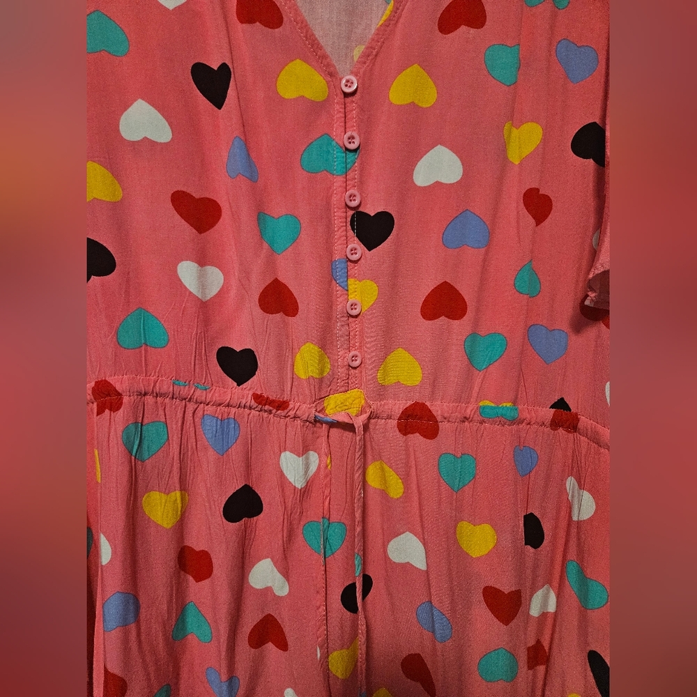 Pink Hearts Frill Dress, Plus Size 18 - Picture 6 of 12
